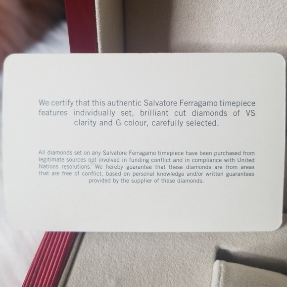 $1995 SALVATORE FERRAGAMO DIAMOND TWO TONE WATCH - Picture 5 of 8